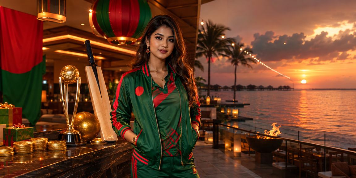 সেন্ট মার্টিনে লাল-সবুজ পতাকার পটভূমিতে ক্রিকেট বেটিং